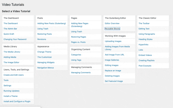 Integrated Video Tutorials in action