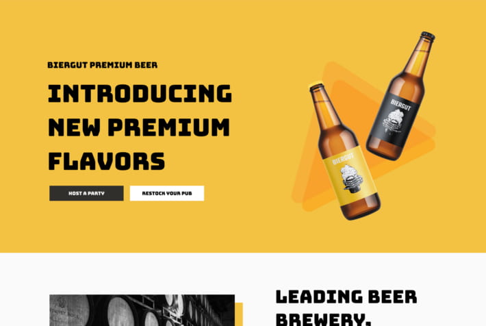 Beer Launch Landing Page