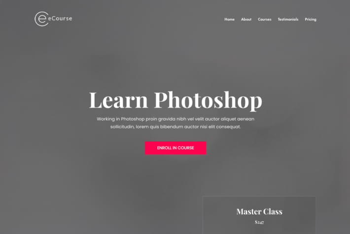 eCourse – Learn Photoshop