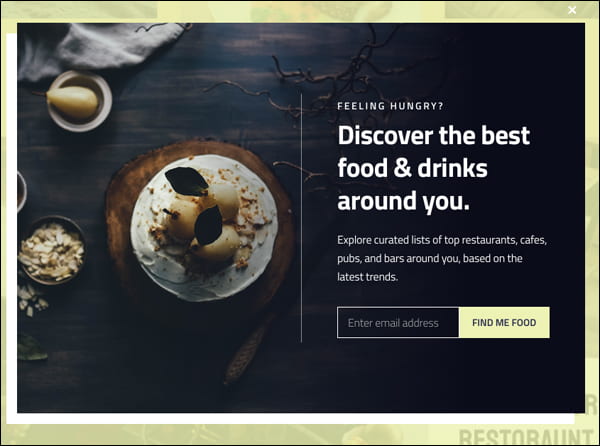 Hustle popup template: opt-in-email desktop.