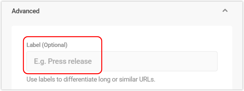 Creating a label for redirects.