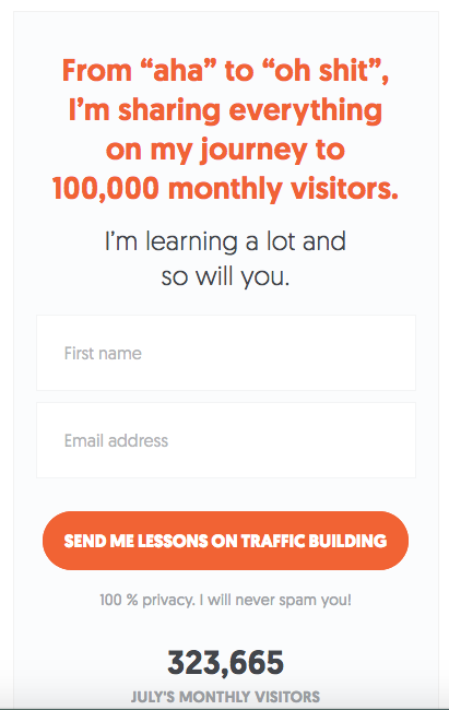 Neil Patel sidebar offer