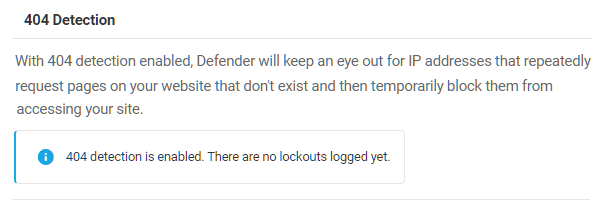 404 detection in Defender firewall