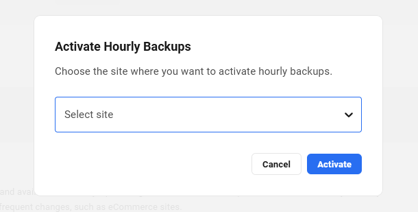 Activate hourly backups