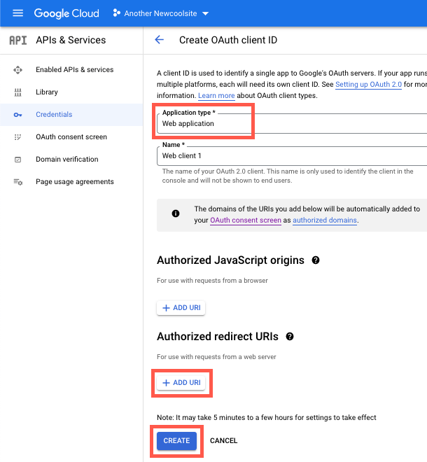Select web app for Google sheets integration in Forminator