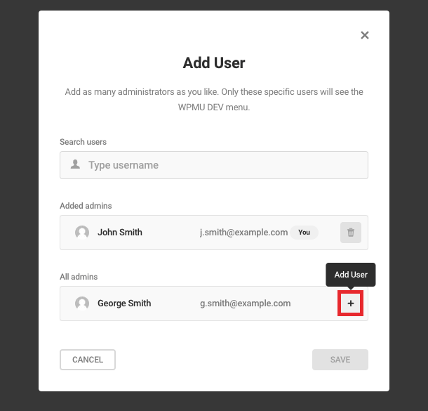 Add User Modal