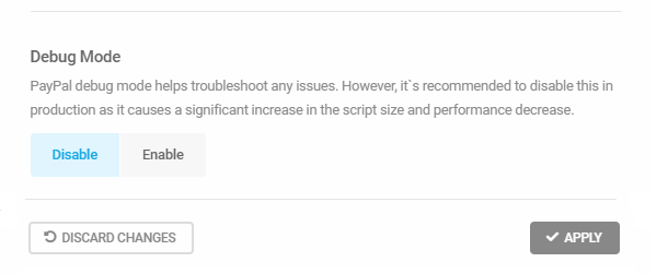 Enable debug mode in Forminator PayPal field
