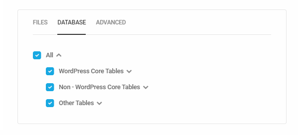 Shipper database exclusion selection screen