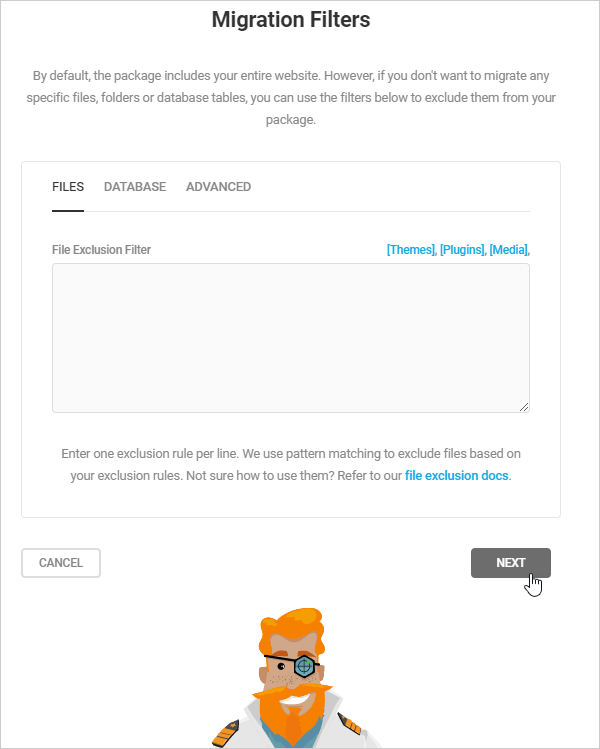 Shipper API Migration - Migration Filters modal window