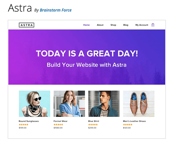 The Astra theme.