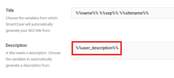 author bio in meta description