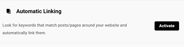 Automatic linking activation.