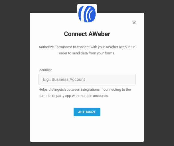 Add an identifier to Aweber integration