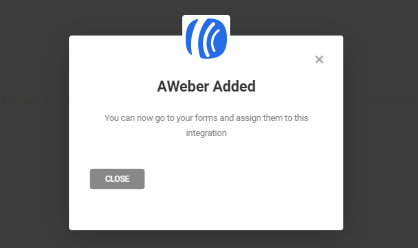 Aweber connected