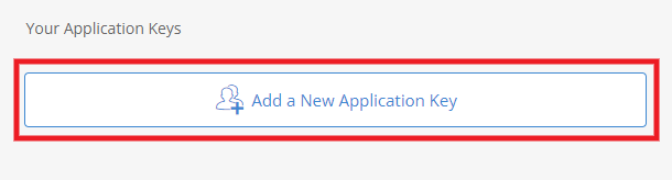 Create an app at Backblaze for Snapshot destination