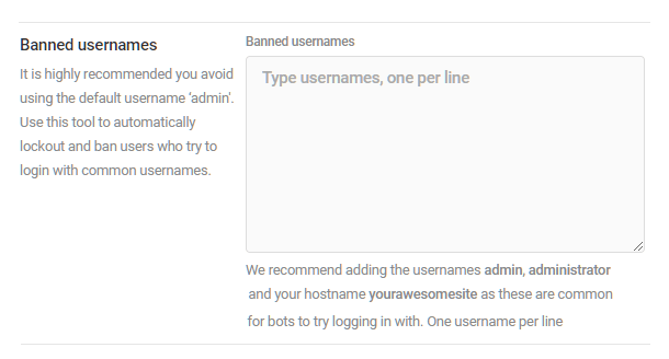 Banned usernames in Defender firewall