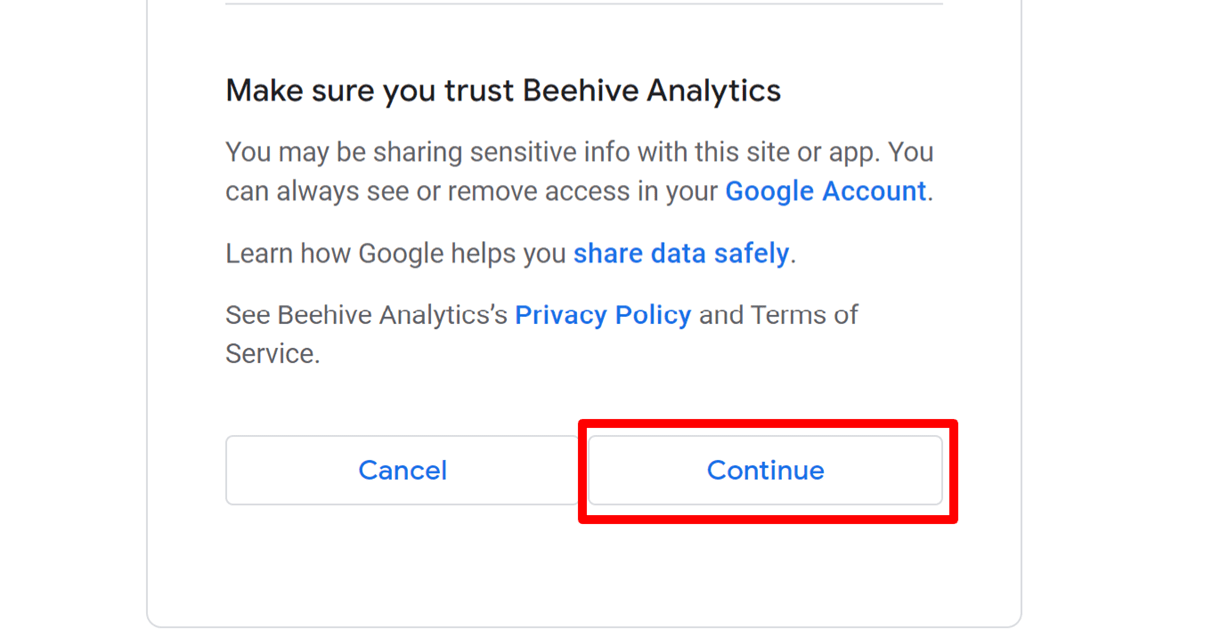 beehive analytics permission