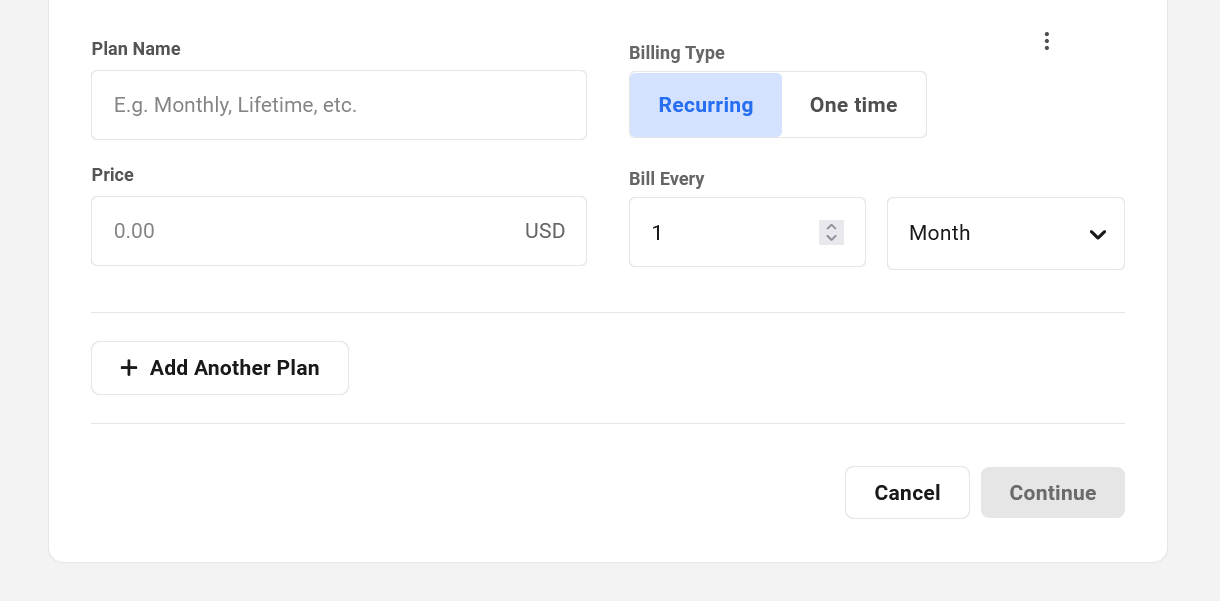 Create pricing plans for a hosting reseller product in the Hub