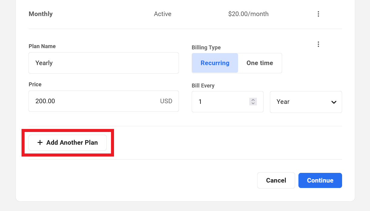 Create pricing plans for a hosting reseller product in the Hub
