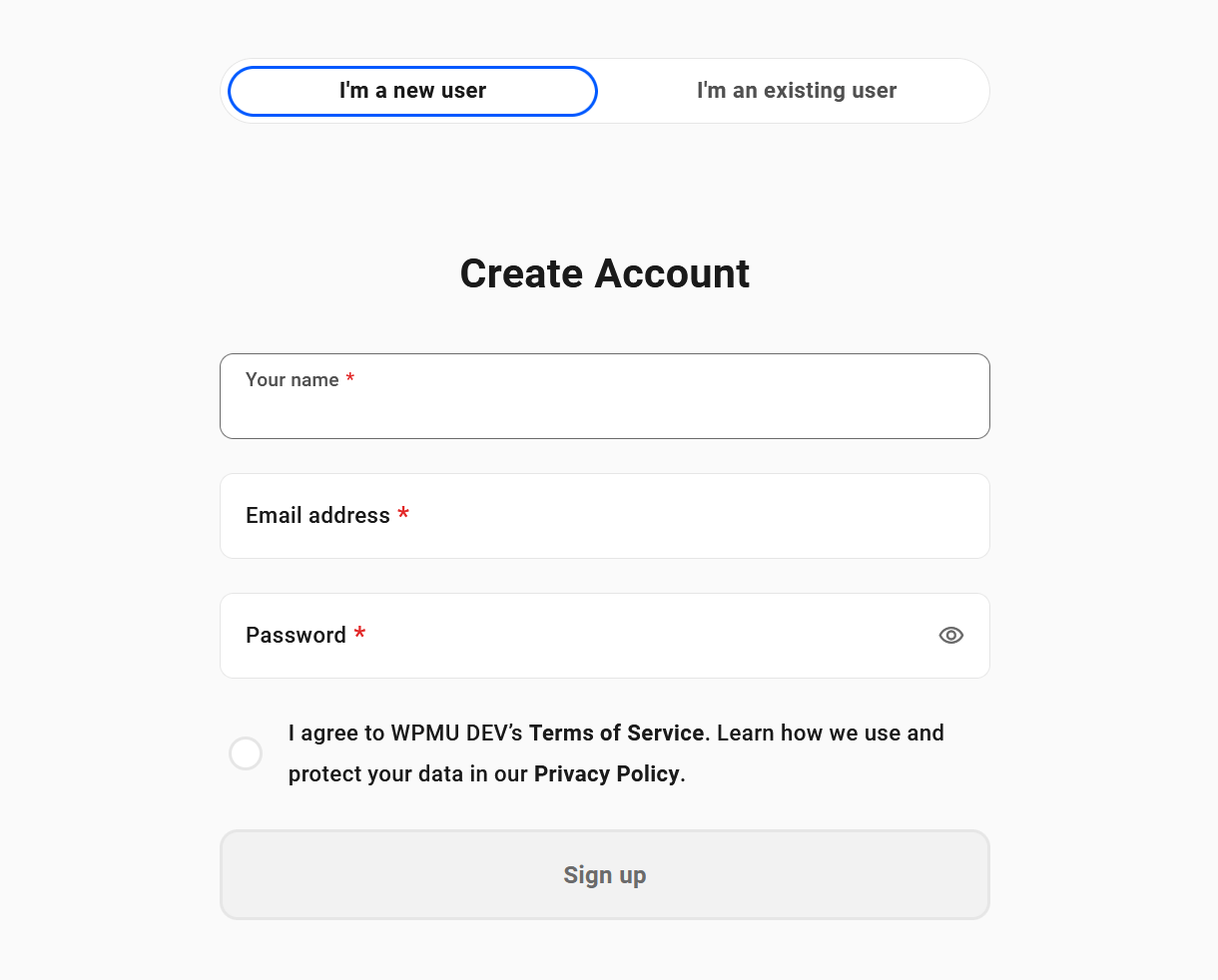 Create a free WPMU DEV account
