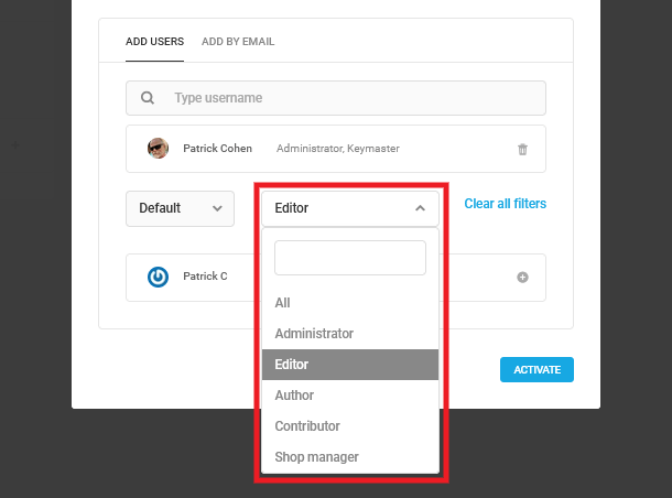 Filter the list of WordPress users by role to add as recipients of BLC scan reports