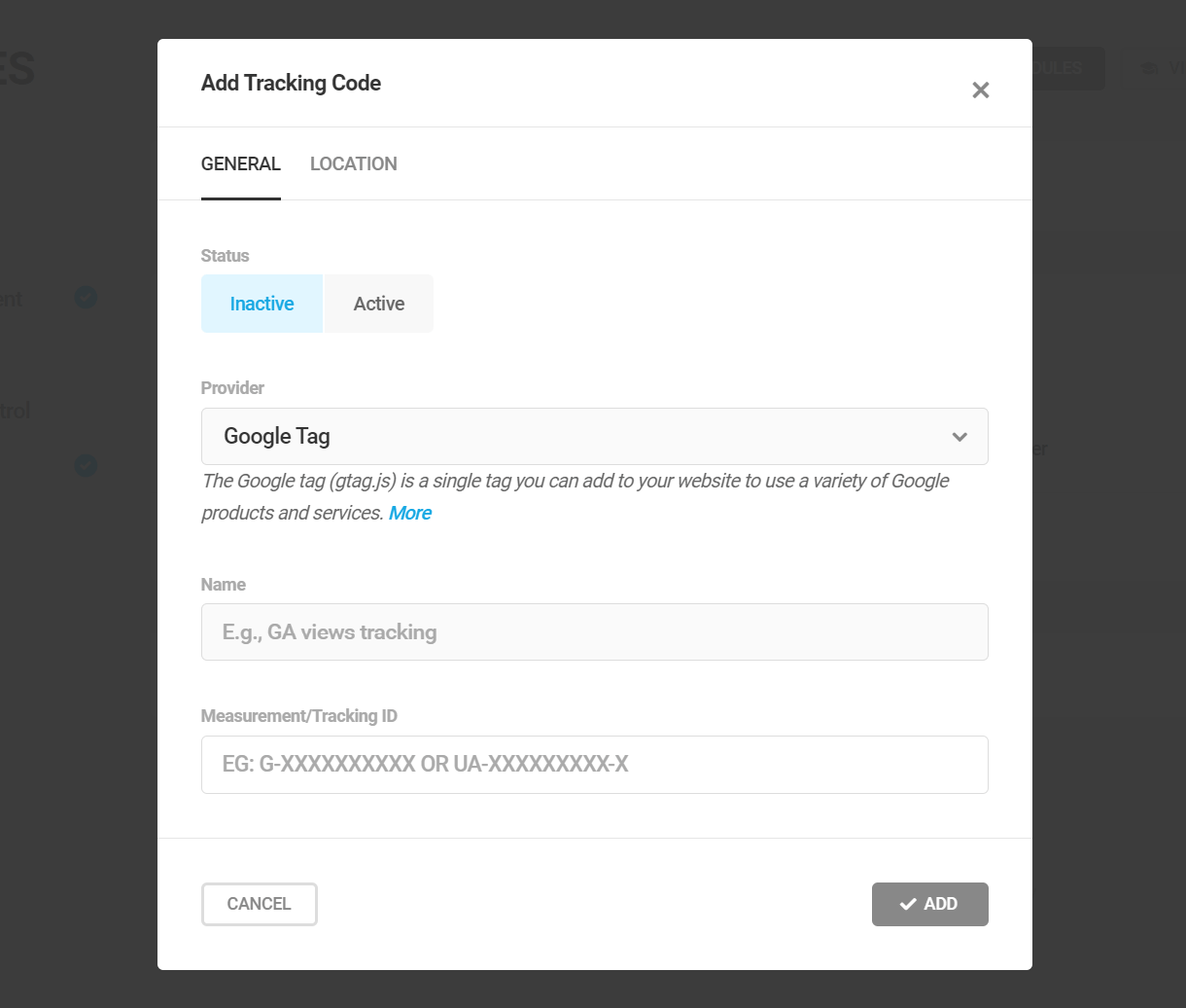 Branda Tracking Codes general tab for users without unfiltered_html capability
