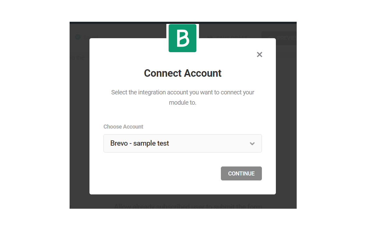 Connect to Brevo account in Hustle opt-in module