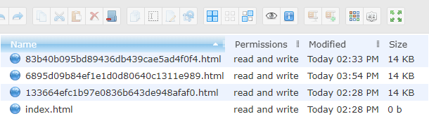 Cached pages in file manager