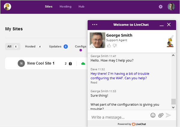 The Hub Client - Chat widget