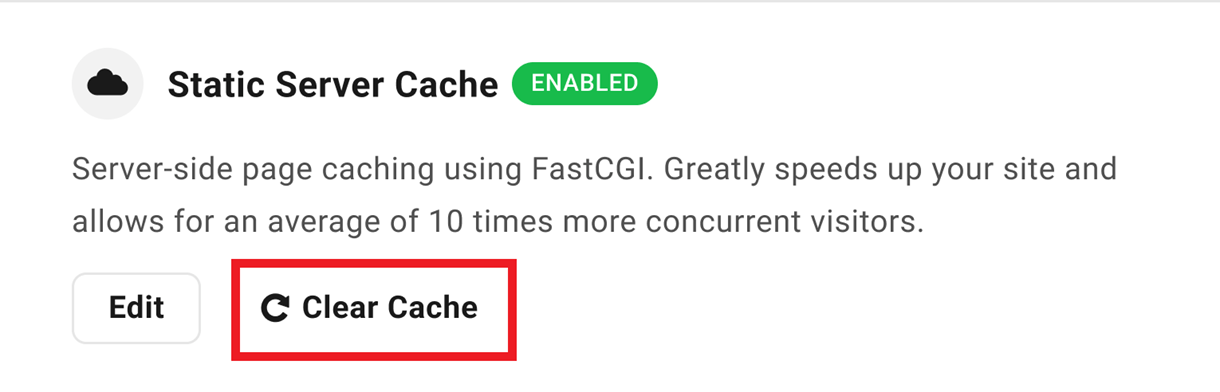clear static cache