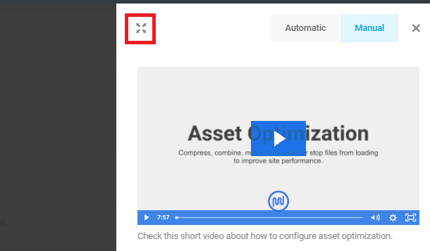 close manual optimization how does it work panel