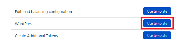 Use WordPress token template