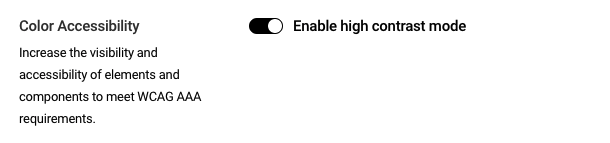 Enable color accessibility
