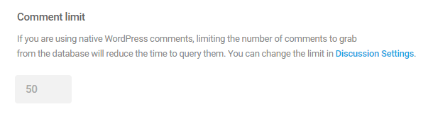 comment limit display
