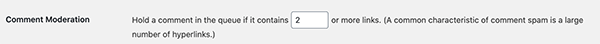 Where you'll click to hold comments for moderation.