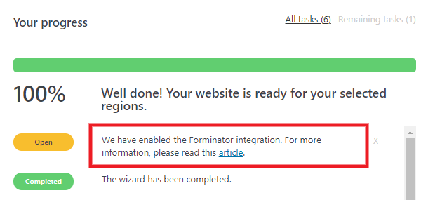 Complianz integration with Forminator
