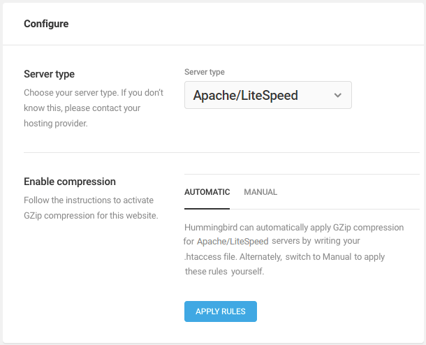 configure gzip