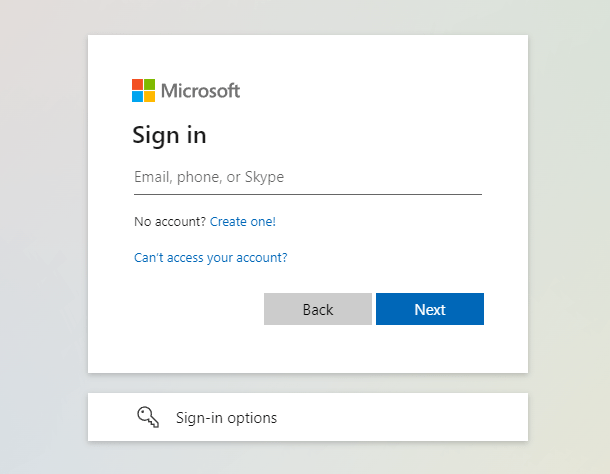 Sign in to your Microsoft account