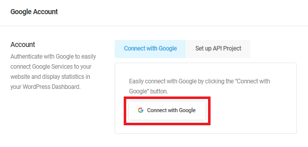 Connect with Google