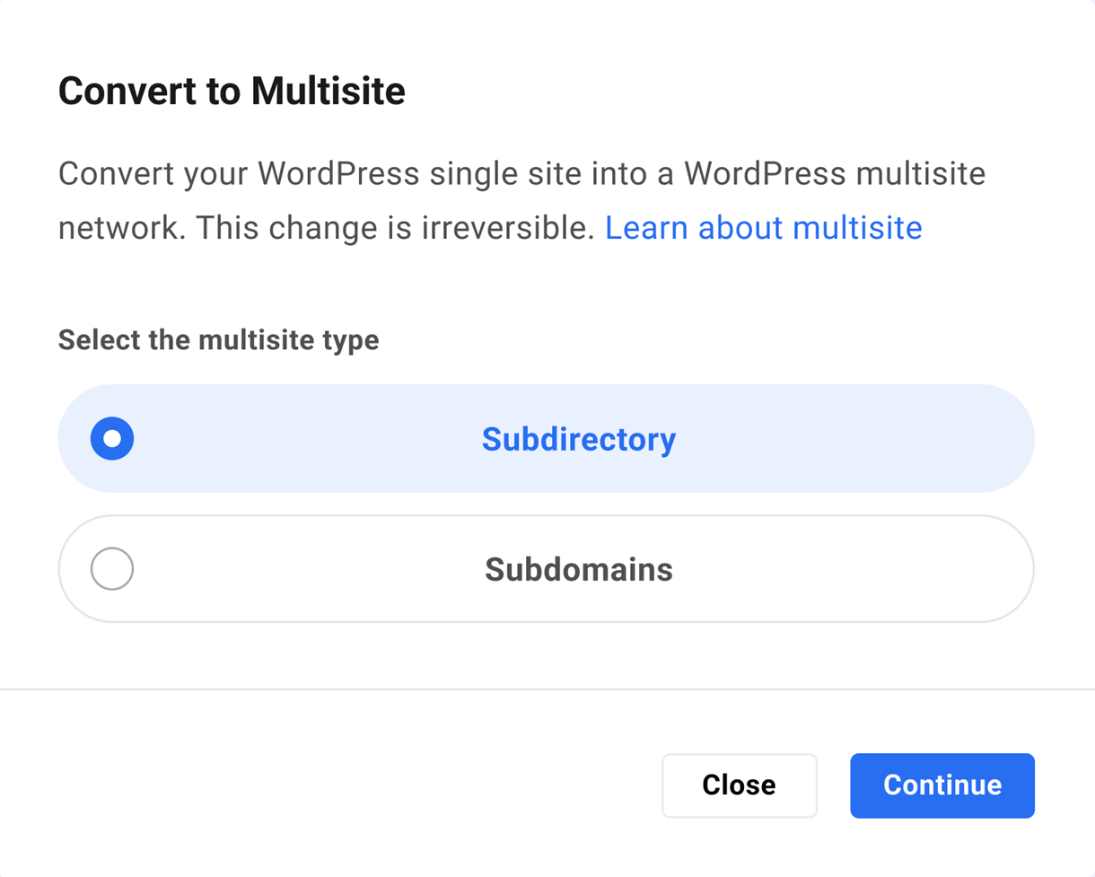 convert to multisite