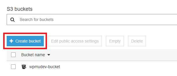 create a new amazon s3 bucket