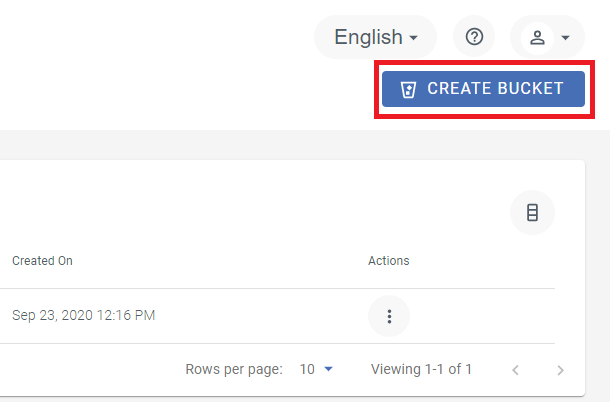 create bucket in wasabi