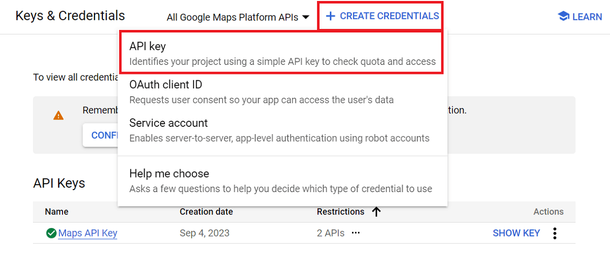 create credentials api key@2x