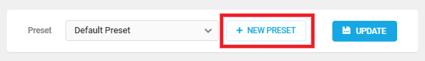 Creating a new preset