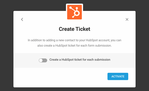Create Ticket upon submission setting