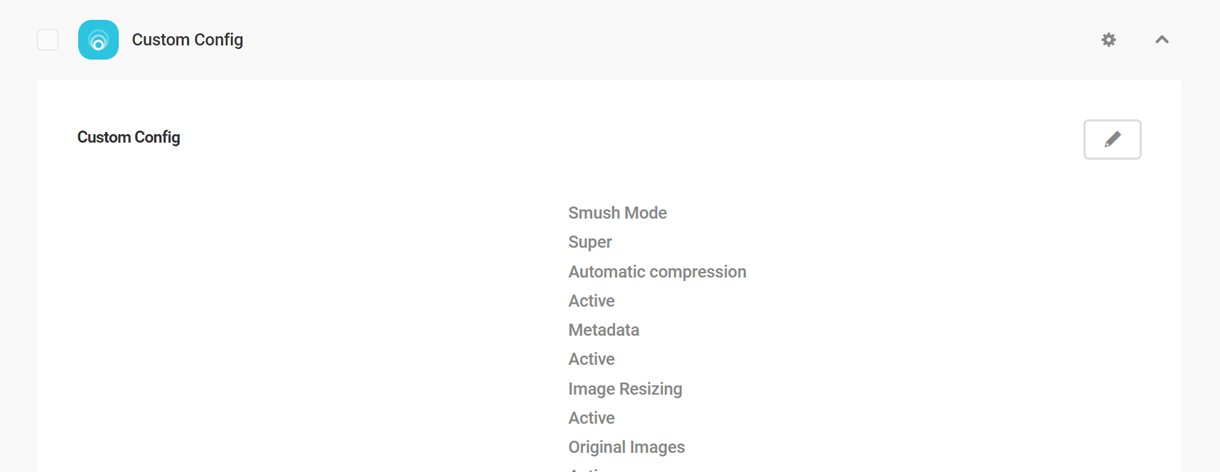 To view details about a saved configuration, click the configuration in the list.