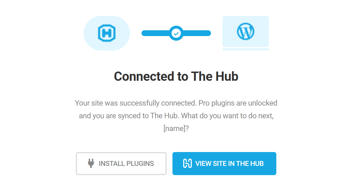 Site connected to The Hub