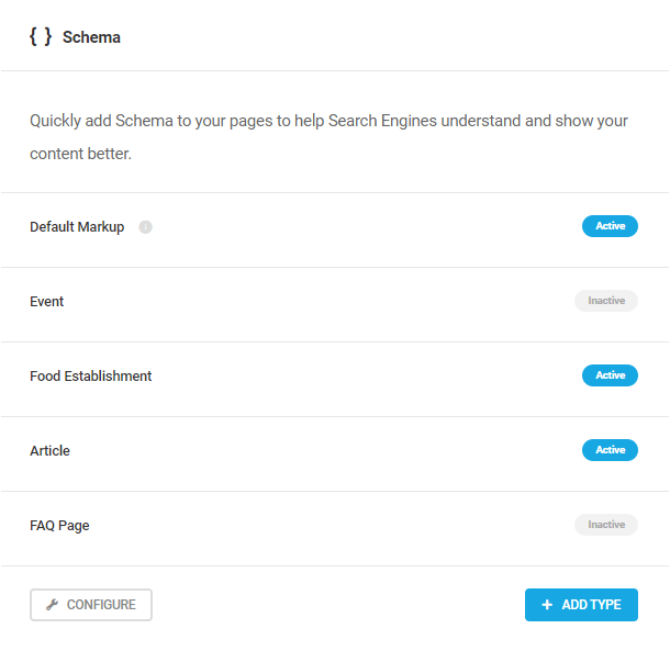 Schema in SmartCrawl dashboard