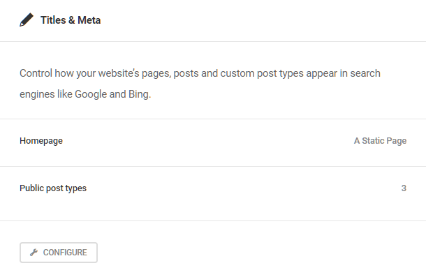 Titles & Meta in SmartCrawl dashboard