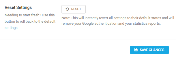 data and settings reset settings